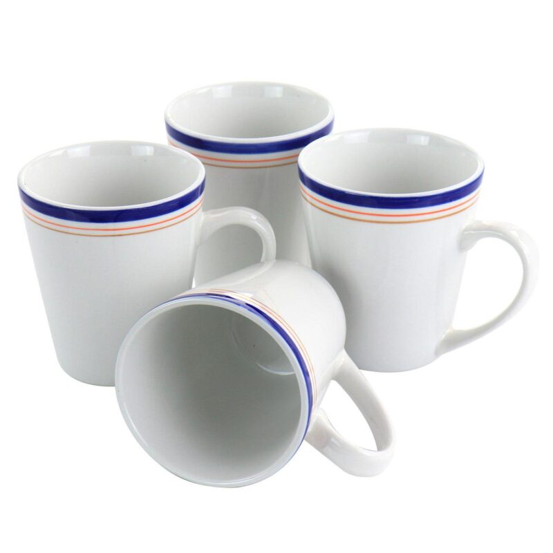 All U Need 32 Piece Ceramic Dinnerware Set in White - Image 3