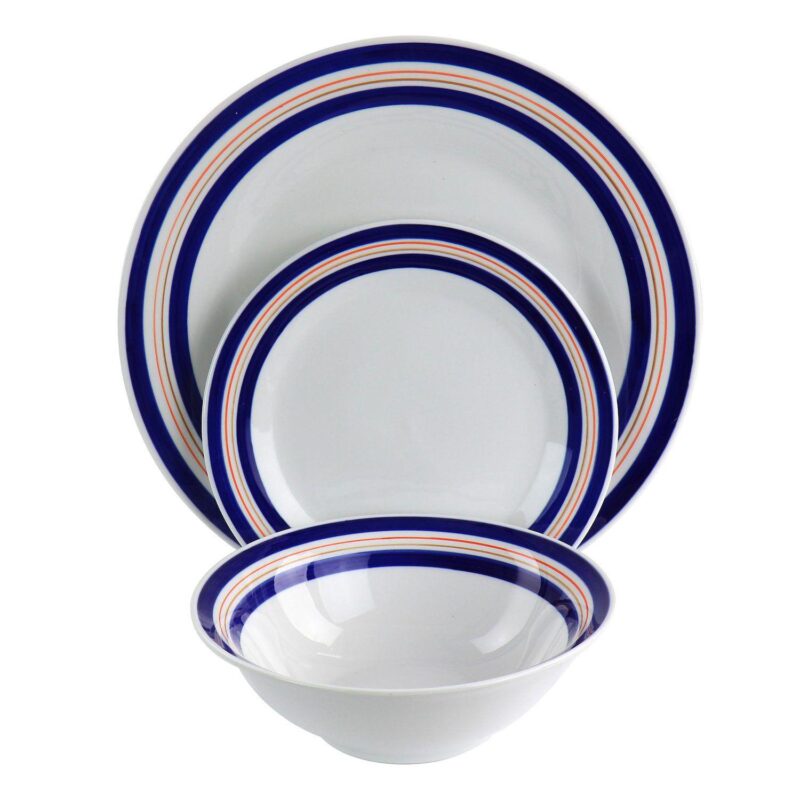 All U Need 32 Piece Ceramic Dinnerware Set in White - Image 2
