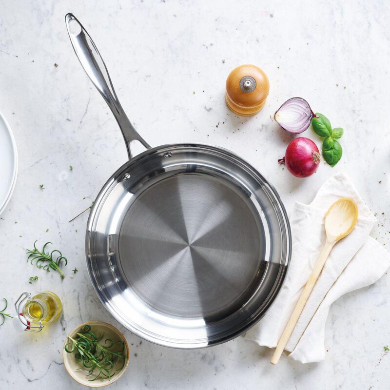 Alva Chef Stainless Steel Frying Pan Skillet Non-Toxic Cookware Stainless Steel Skillet 9.5 - Image 2