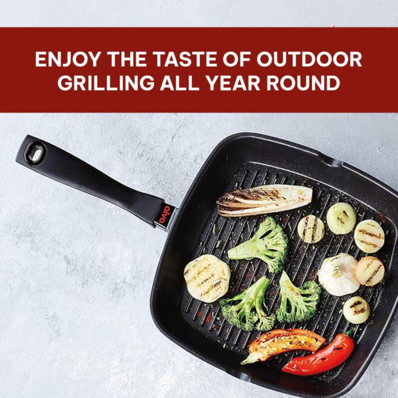 Alva Energy Ceramic Coated Cast Aluminum Grill Pan Non Toxic Indoor Grill Griddle 11 - Image 5