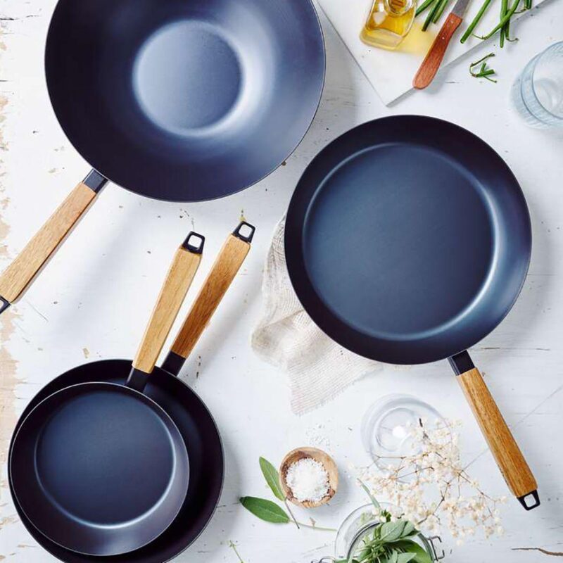 Alva Forest Nonstick Carbon Steel Frying Pan Skillet Pre-Seasoned Non Toxic 11 - Image 2