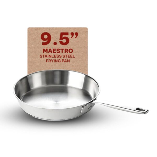 Alva Maestro Stainless Steel Frying Pan Skillet Non Toxic Omelette Pan Kitchen Cookware 9.5