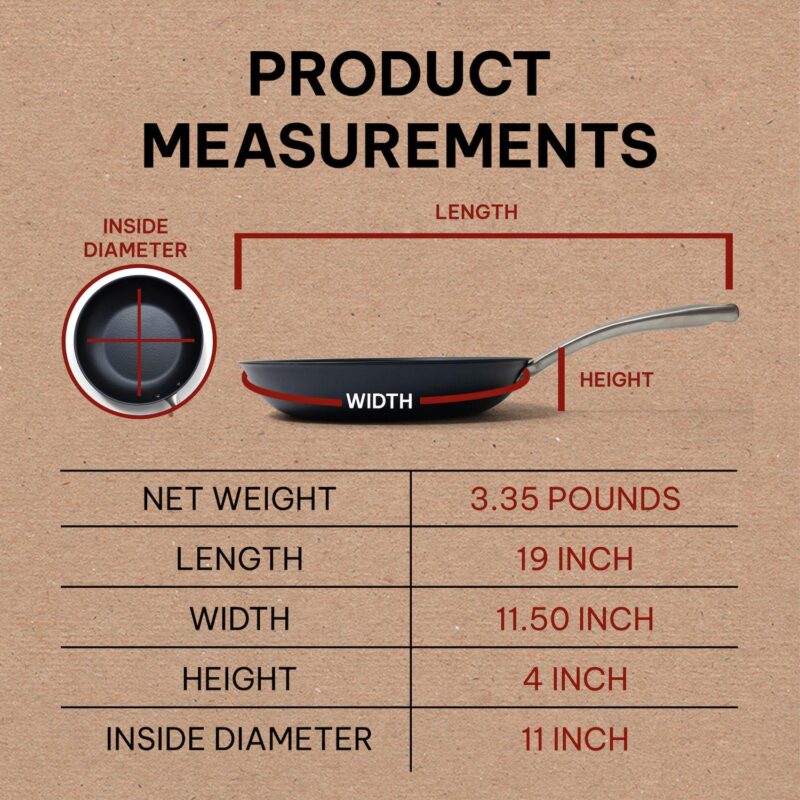 Alva x Black Angus Nonstick Carbon Steel Frying Pan Skillet Non-Toxic Stay Cool Handle 11 - Image 2