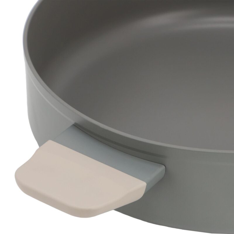 Ambrose 4.5 Quart Nonstick Aluminum Saute Pan with Lid in Matte Grey - Image 3
