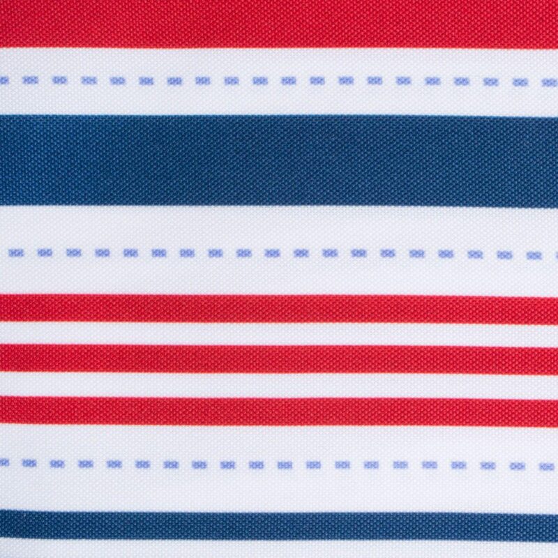 Americana Patriotic Stripe Outdoor Round Tablecloth 60 - Image 2