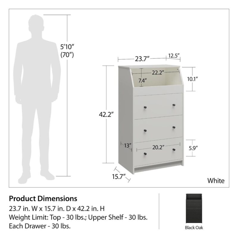 Ameriwood Home The Loft 3 Drawer Dresser - Image 11