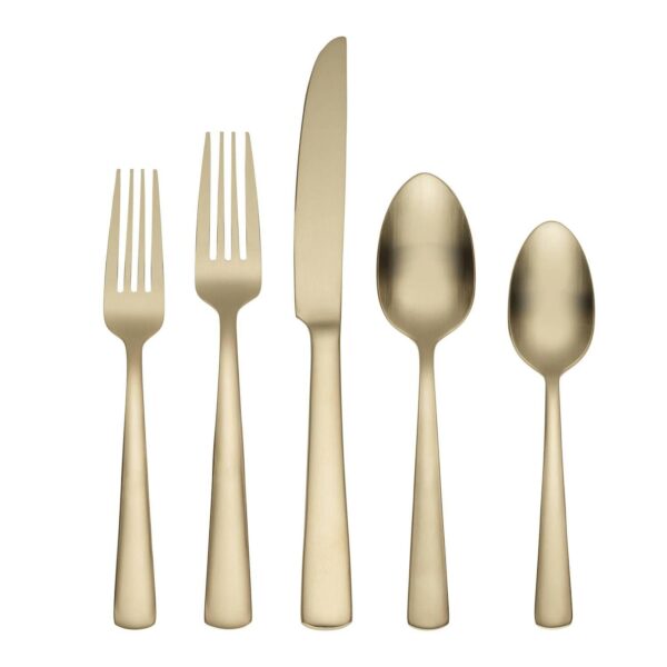 Aptitude Champagne Satin 20-pc. Flatware Set