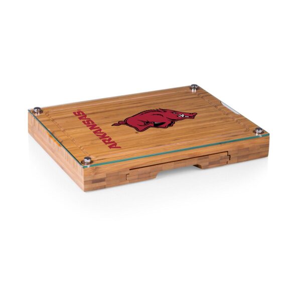 Arkansas Razorbacks Concerto Glass-Top Cutting Board Set