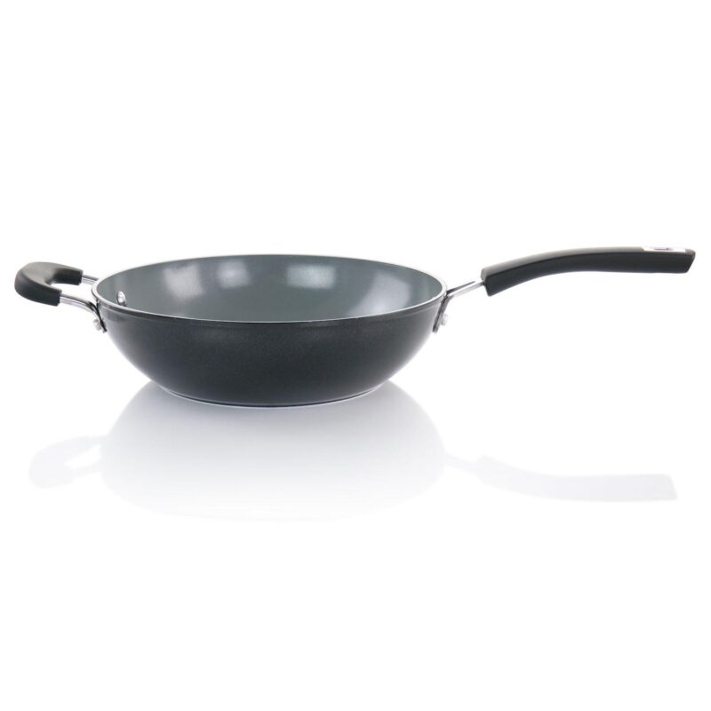 Arlington 11 Inch Nonstick Aluminum Wok in Black Diamond - Image 3