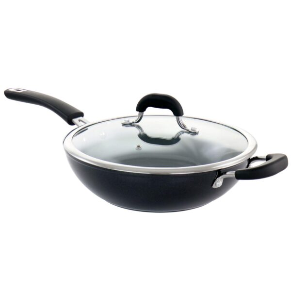 Arlington 11 Inch Nonstick Aluminum Wok in Black Diamond