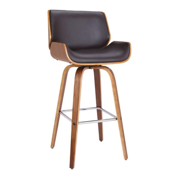 Armen Living Tyler Faux Leather Swivel Counter Stool