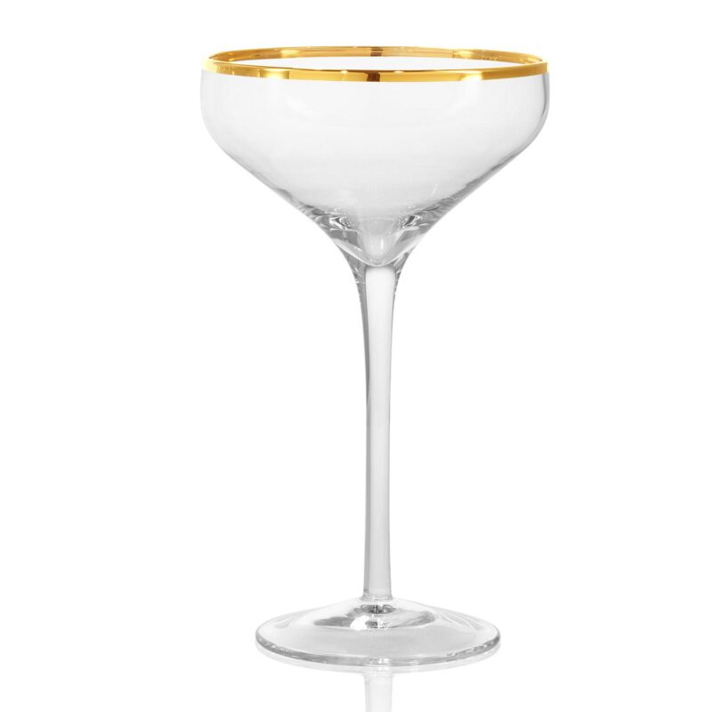 Artland 4-piece Gold Band Champagne Coupe Set - Image 2