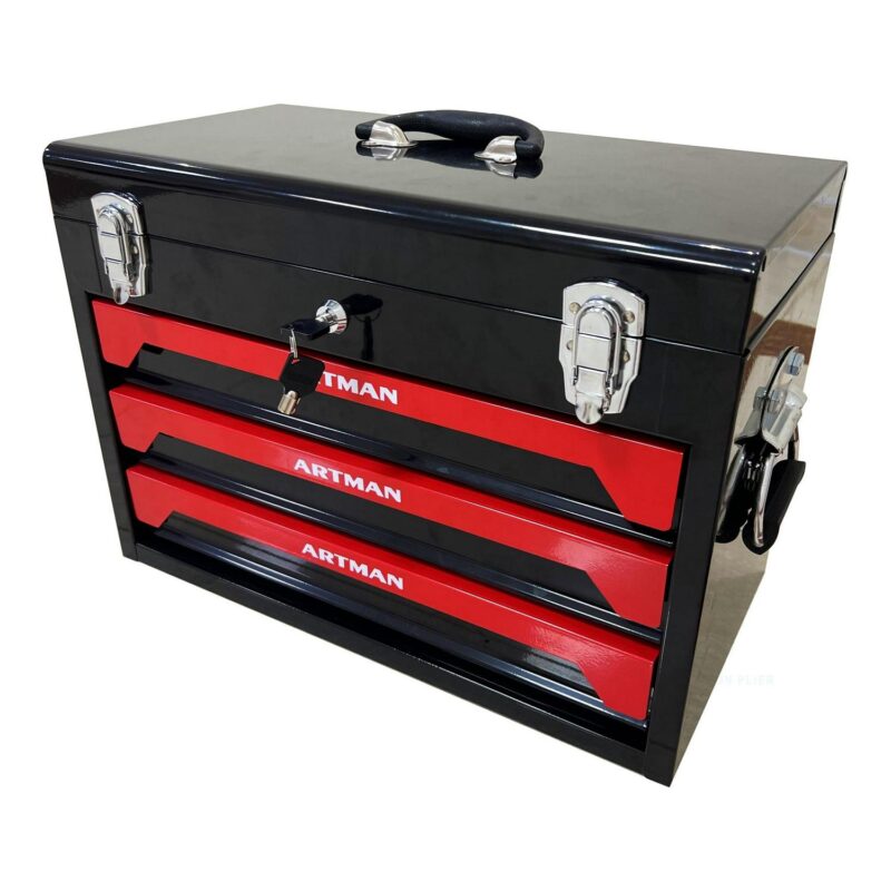 Aukfa 439-Piece Mechanics Tool Set, 3 Drawer Tool Organizer Metal Box w/ Tool Kit for Home, Auto Repair, Red - Image 10