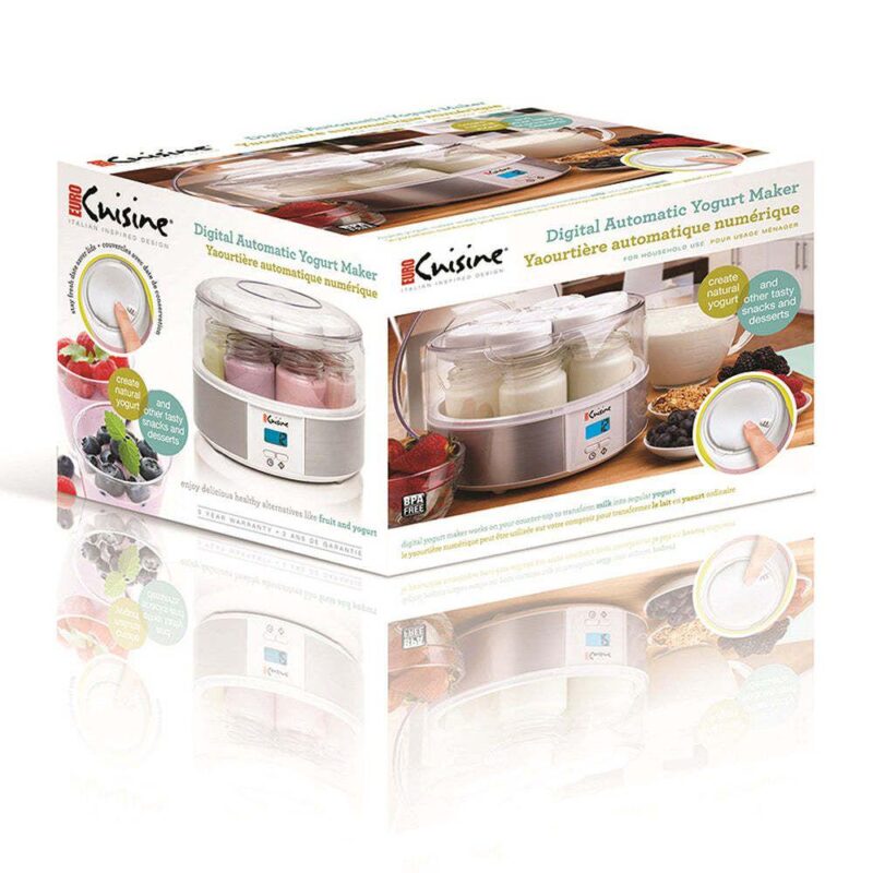 Automatic Yogurt Maker; W/15 Hour Timer, Lcd Dispay, Jar Lid Dates, And 7- 6oz Glass Jars - Image 4