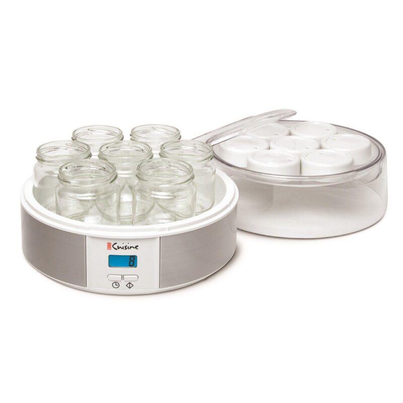 Automatic Yogurt Maker; W/15 Hour Timer, Lcd Dispay, Jar Lid Dates, And 7- 6oz Glass Jars - Image 2