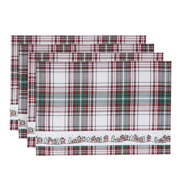 Avanti 4-pk. Holiday Plaid Placemats