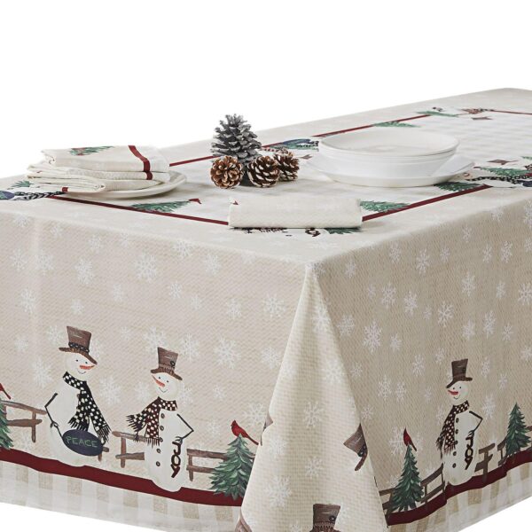 Avanti Country Snowman Tablecloth