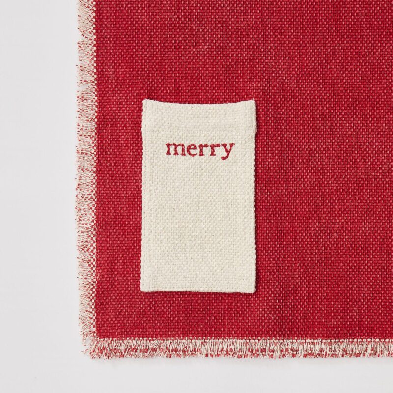 Avanti Merry Holiday 8-Piece Table Placemats and Dinner Napkins Set - Image 3