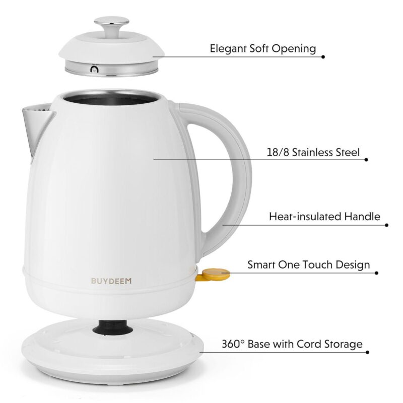 BUYDEEM K640N 1.7L Stainless Steel Electric Kettle, Auto Shut-Off, Boil Dry Protection, 1440W - Image 2