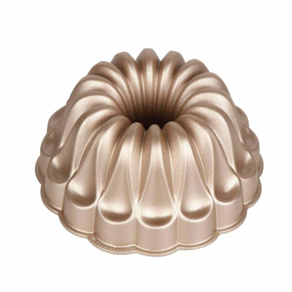 Baker's Secret Fluted Cake Pan, Cast Aluminum 2 Layers Nonstick Coating (Fountain)