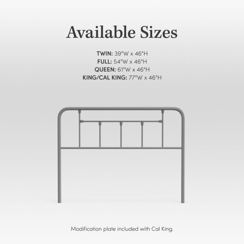Baldwin Farmhouse Silver Finish Headboard - Image 4