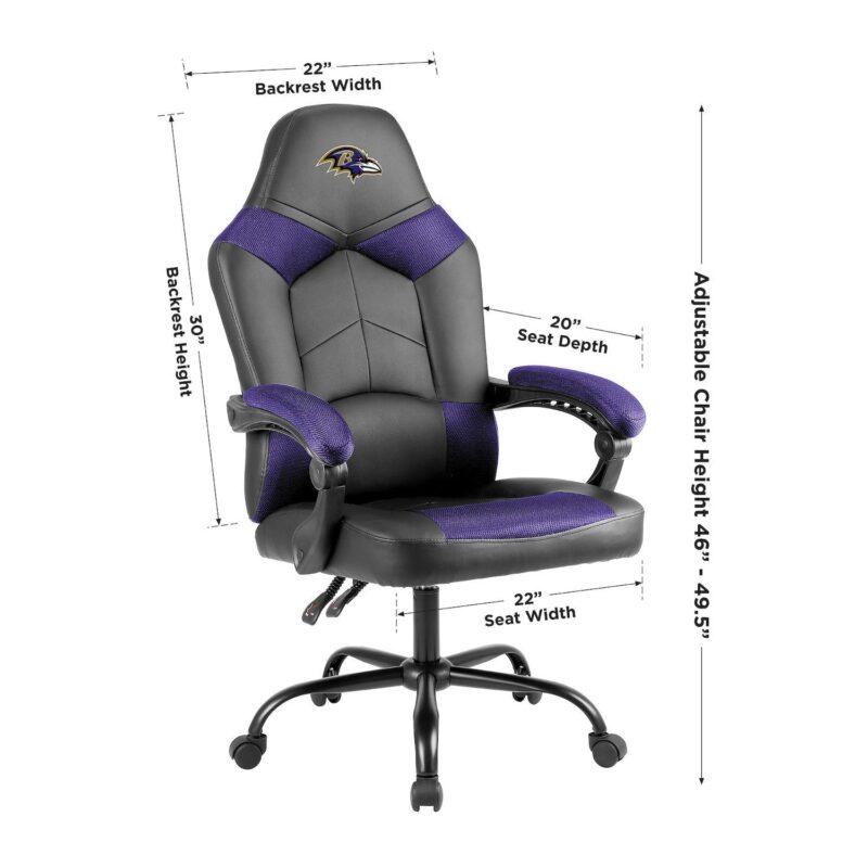 Baltimore Ravens NFL Oversized Office Chair - Image 4