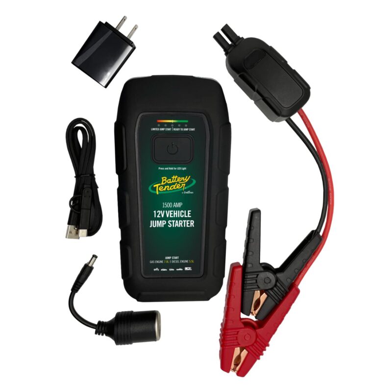 Battery Tender 1500 AMP Lithium Jump Starter - 12000mAh Portable Power Station - LED Flashlight Emergency Strobe - 3 Fast USB Charging Ports - 030-2020-WH - Image 8