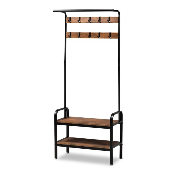 Baxton Studio Aislin Coat Rack Shelving Unit