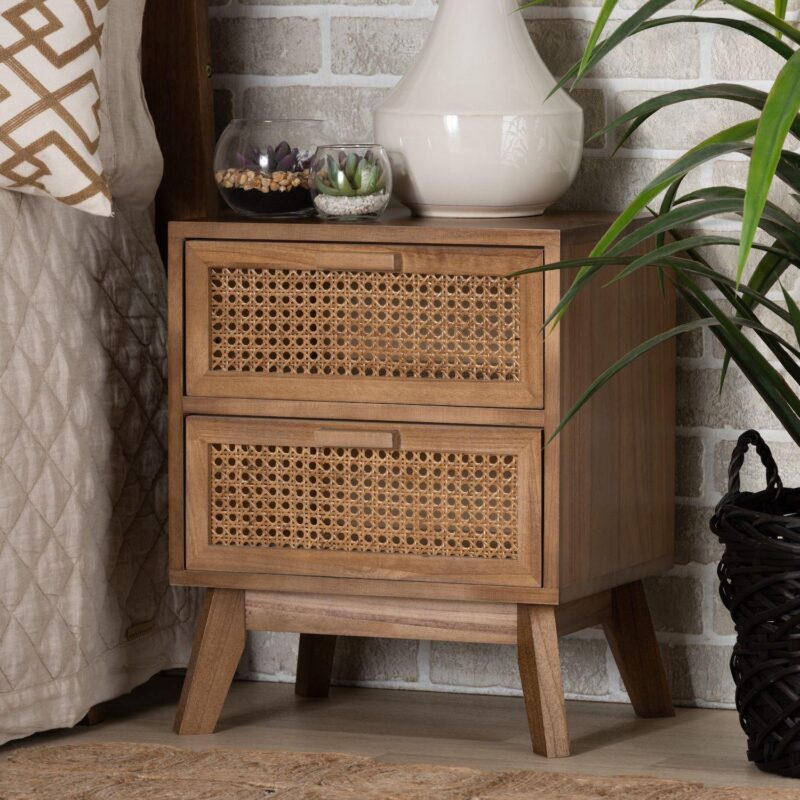Baxton Studio Baden 2-Drawer End Table - Image 2