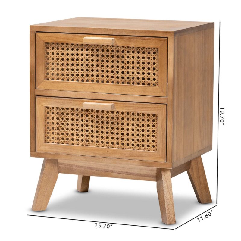 Baxton Studio Baden 2-Drawer End Table - Image 9