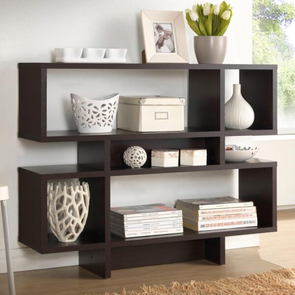 Baxton Studio Cassidy 4-Level Modern Bookshelf