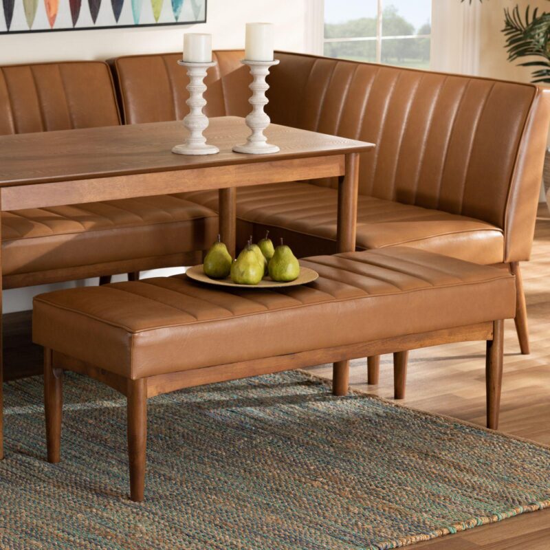 Baxton Studio Daymond Dining Bench - Image 5