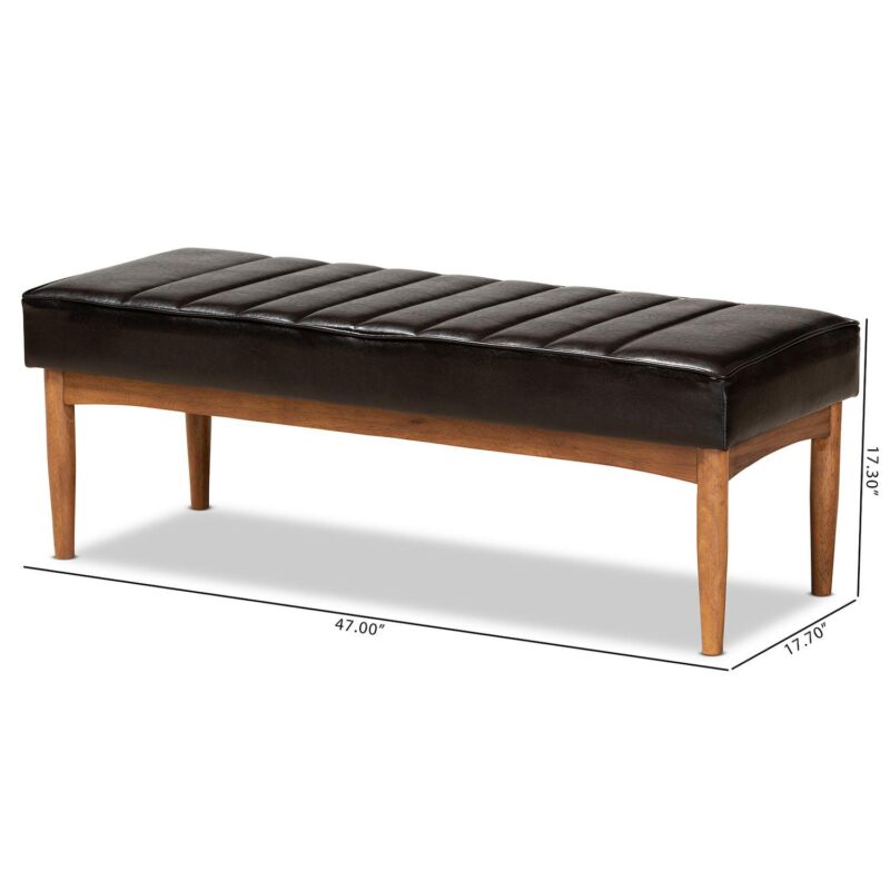 Baxton Studio Daymond Dining Bench - Image 7