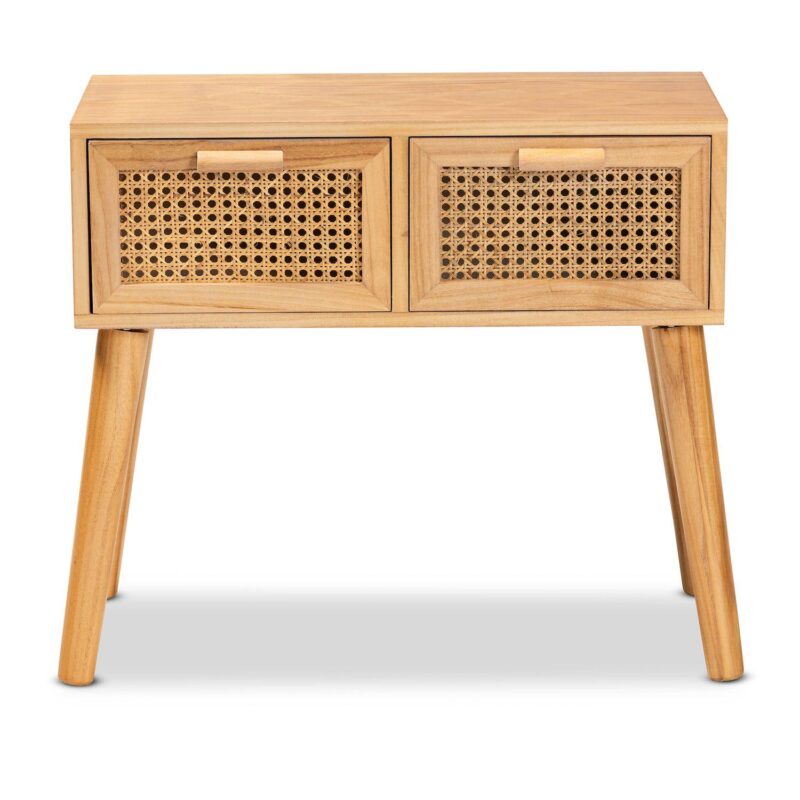 Baxton Studio Falan Rattan Accent Console Table - Image 4