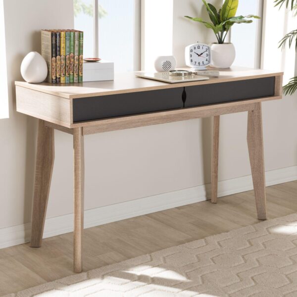 Baxton Studio Fella 2-Drawer Desk