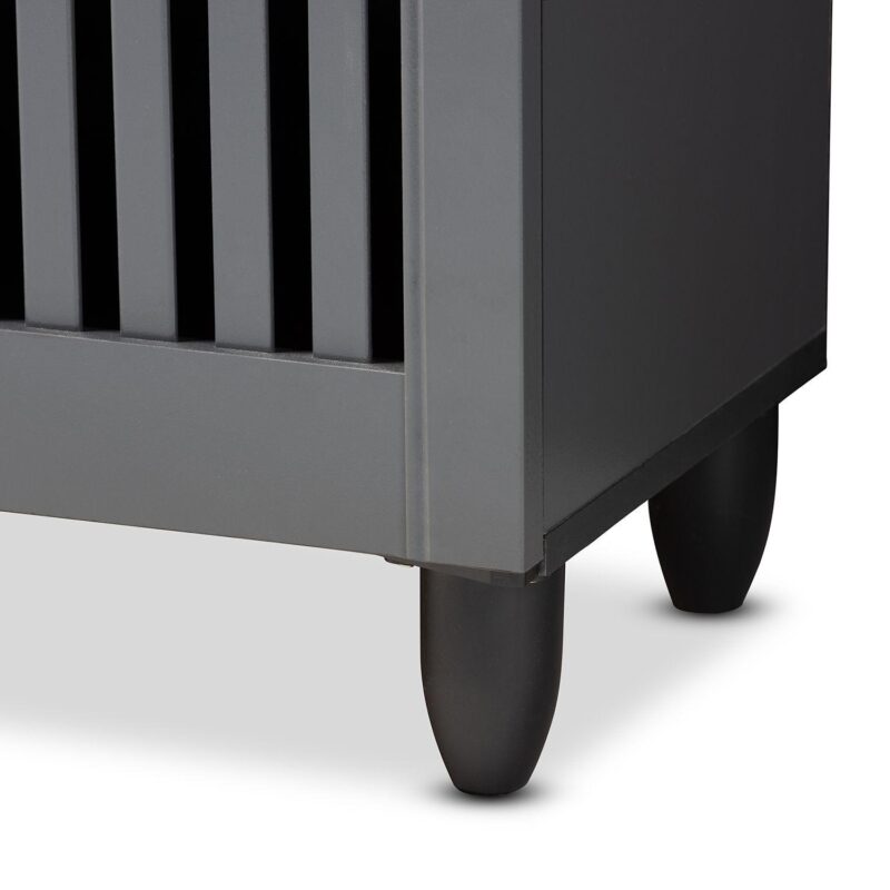 Baxton Studio Fernanda Charcoal Shoe Cabinet - Image 5
