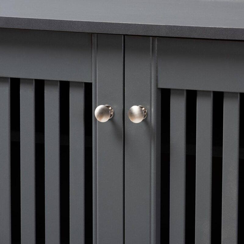 Baxton Studio Fernanda Charcoal Shoe Cabinet - Image 4