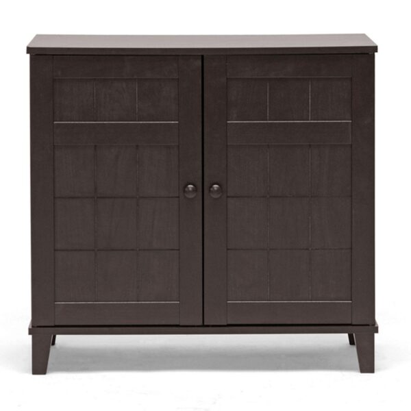 Baxton Studio Glidden Wood Modern Short Shoe Cabinet