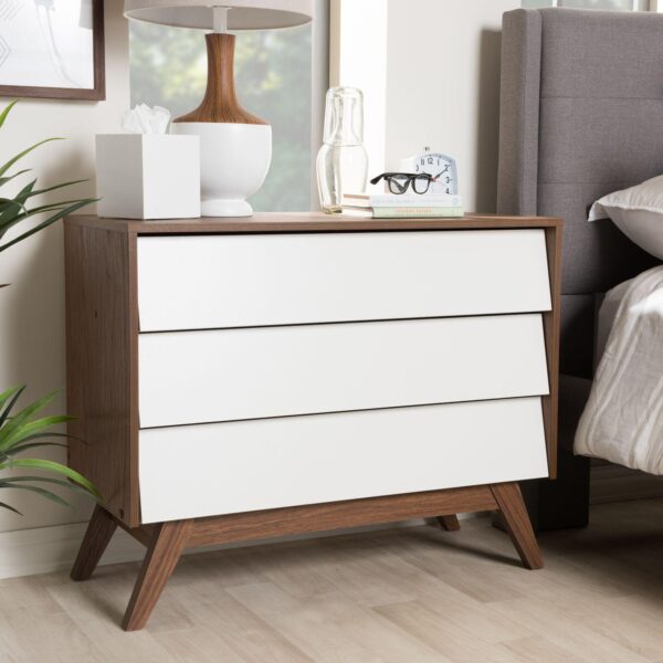 Baxton Studio Hildon 3-Drawer Dresser