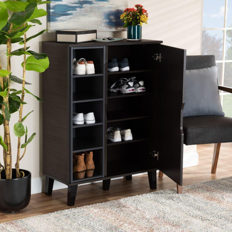 Baxton Studio Idina 1-Door Shoe Cabinet - Image 8