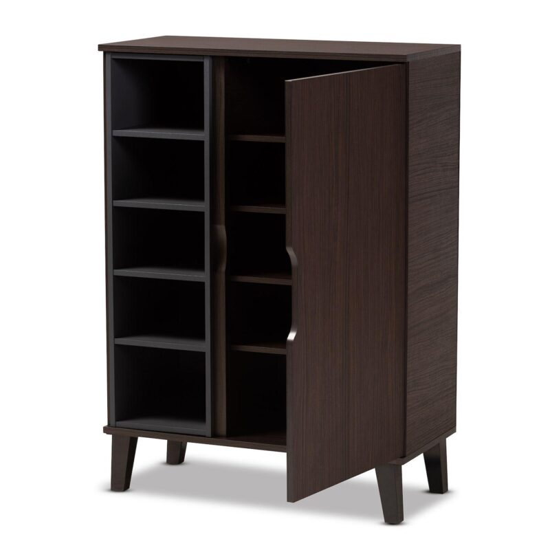 Baxton Studio Idina 1-Door Shoe Cabinet - Image 2
