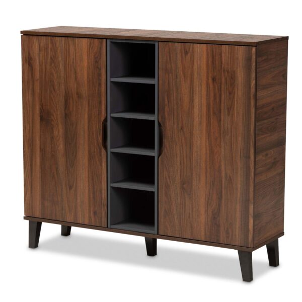 Baxton Studio Idina 2-Door Shoe Cabinet