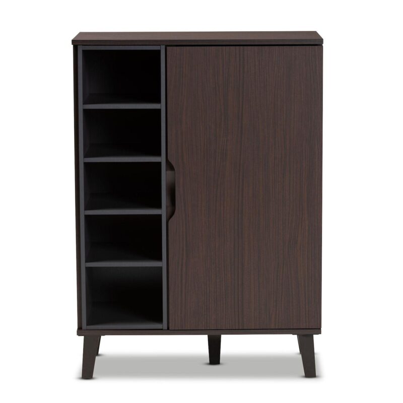 Baxton Studio Idina 1-Door Shoe Cabinet - Image 3