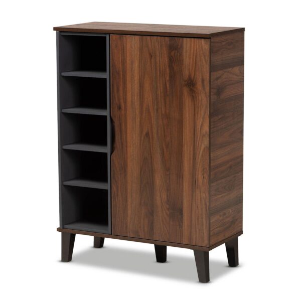 Baxton Studio Idina 1-Door Shoe Cabinet