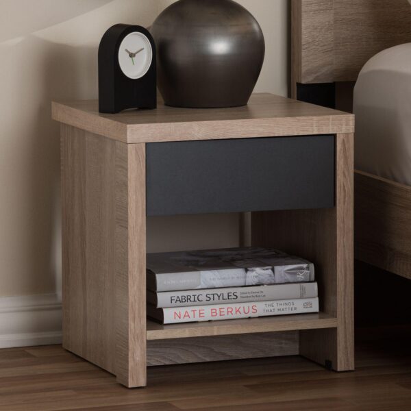 Baxton Studio Jamie 1-Drawer Nightstand