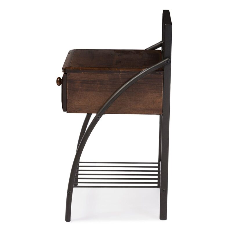 Baxton Studio Jevenci Vintage Industrial Nightstand - Image 2