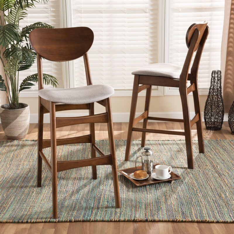Baxton Studio Katya Bar Stool 2-piece Set - Image 2