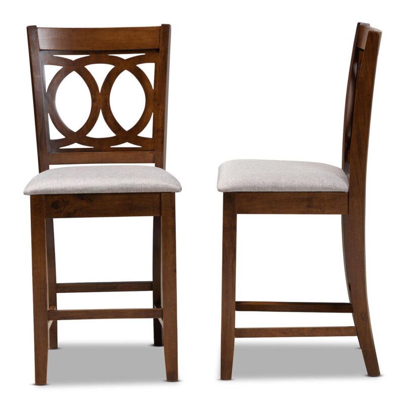 Baxton Studio Lenoir Counter Stool 2-piece Set - Image 4