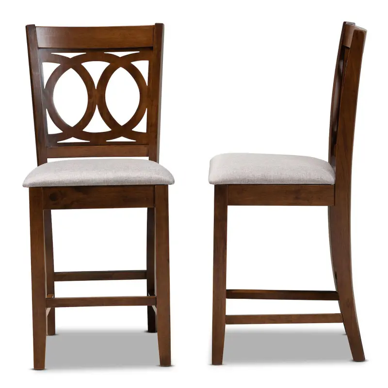 Baxton Studio Lenoir Counter Stool 2-piece Set - Image 4