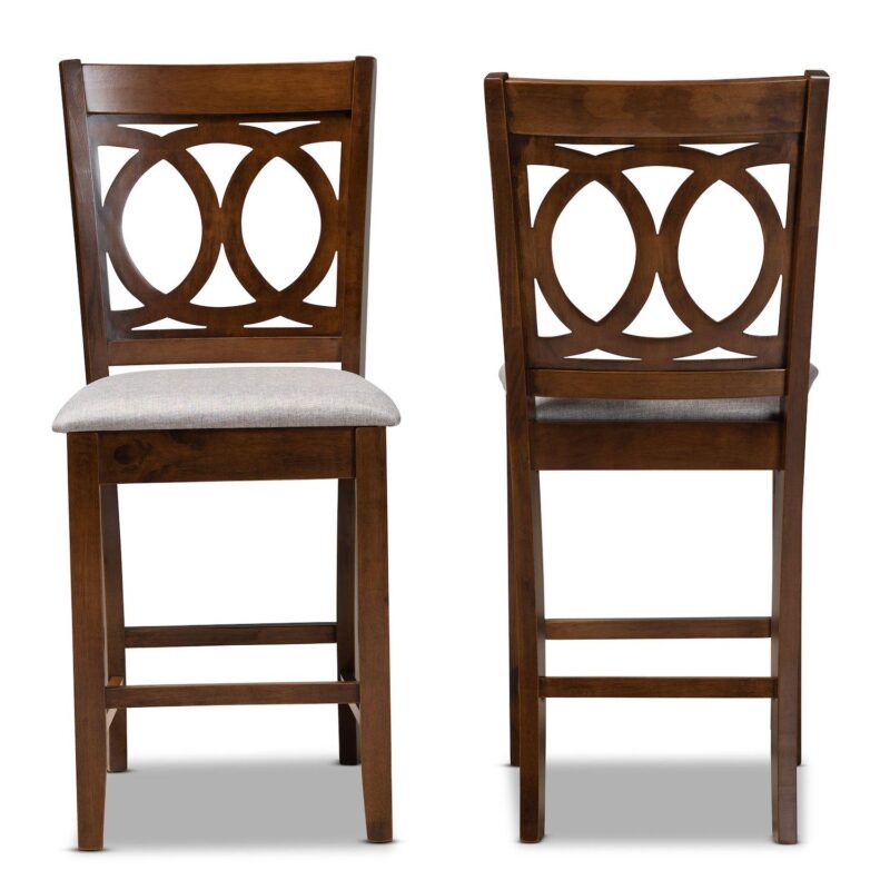 Baxton Studio Lenoir Counter Stool 2-piece Set - Image 3